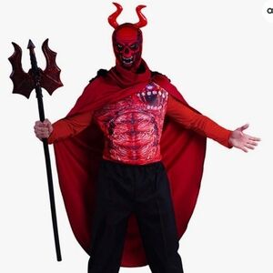 SeaLangerl Red Cloak Demon Cosplay Costume 3 Piece Set OSFM